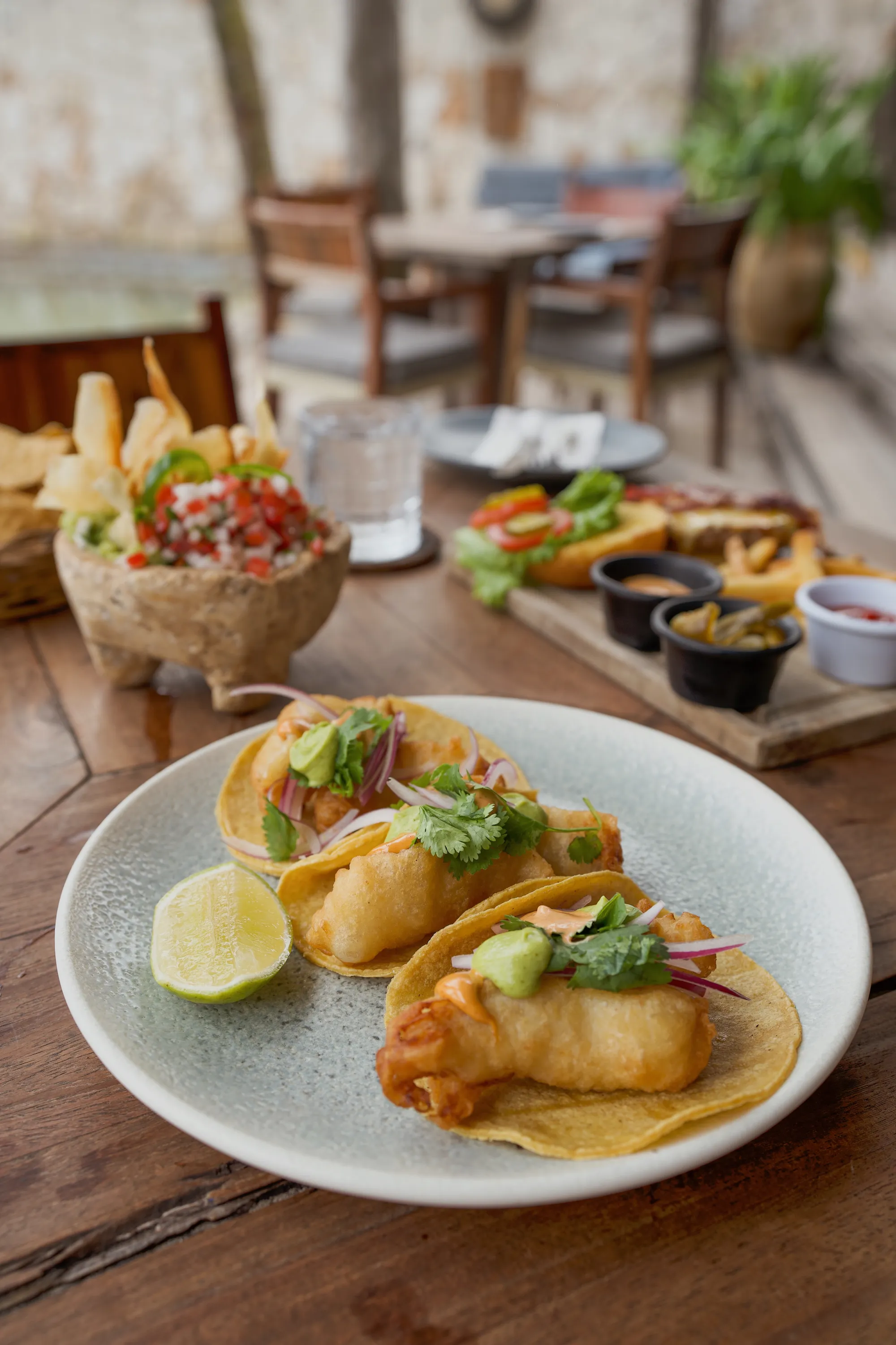 Beachside dining